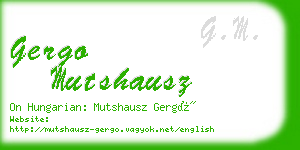 gergo mutshausz business card